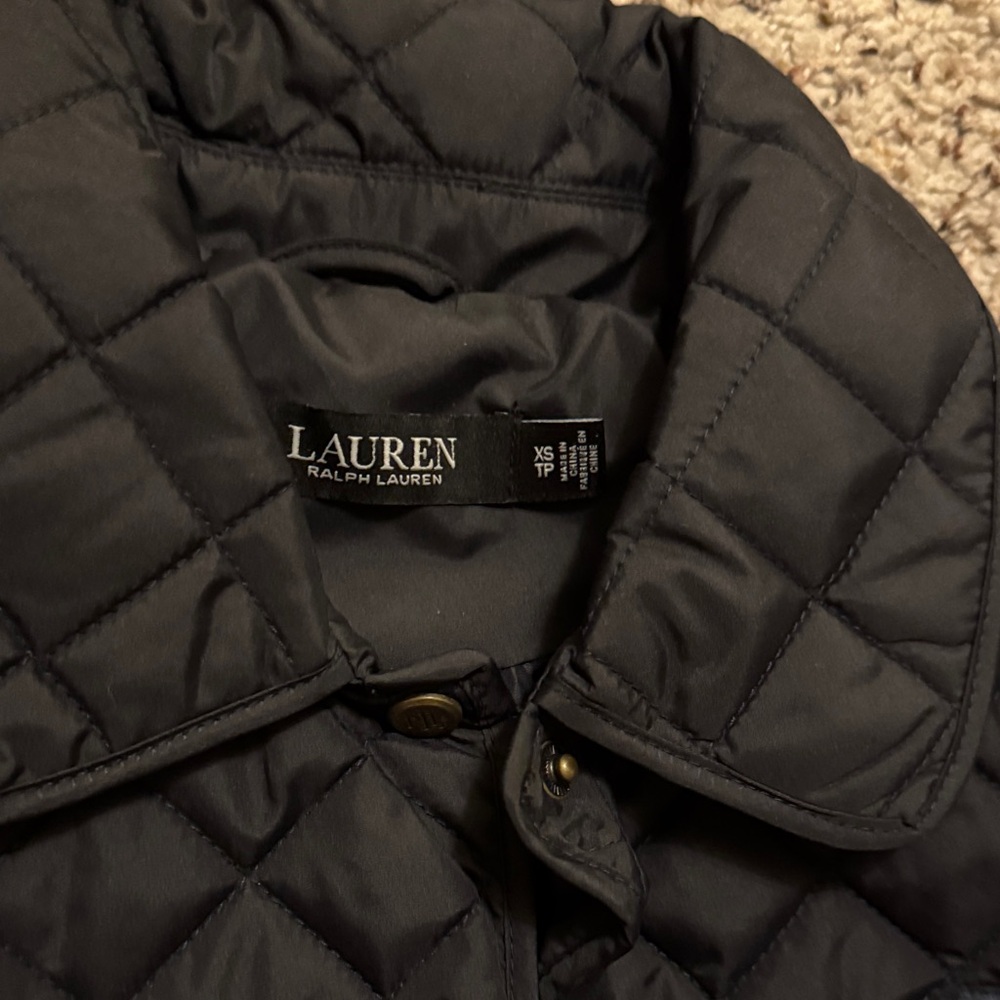 Ralph Lauren Black Quilted Utility Jacket - Picture 2 of 6